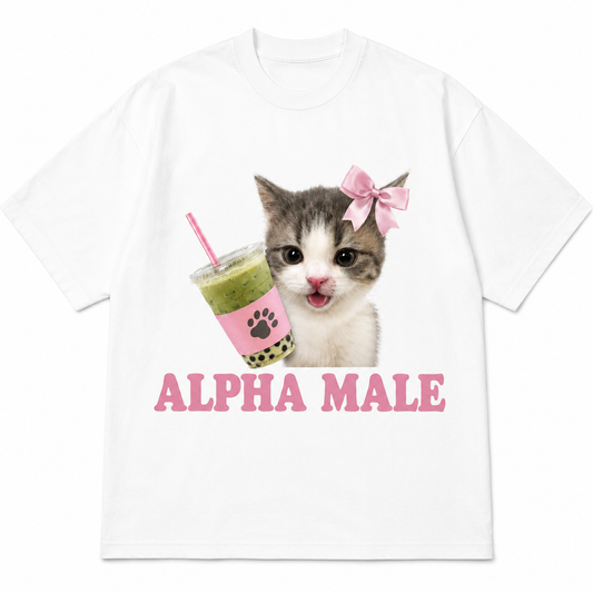 Alpha Male Oversized Tee - White