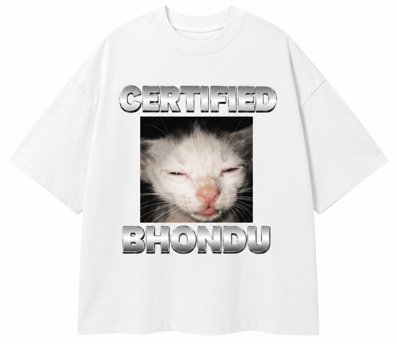 Certified Bhondu Oversized Tee - White