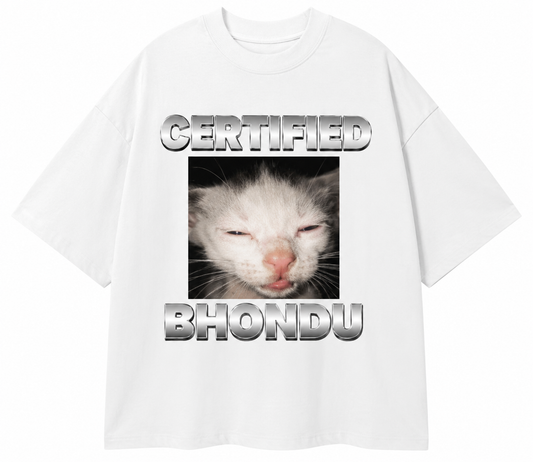 Certified Bhondu Oversized Tee - White