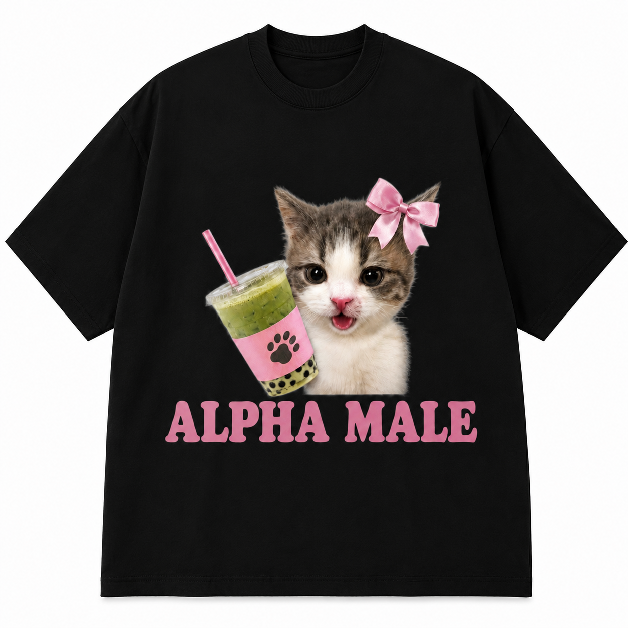Alpha Male Oversized Tee - Black