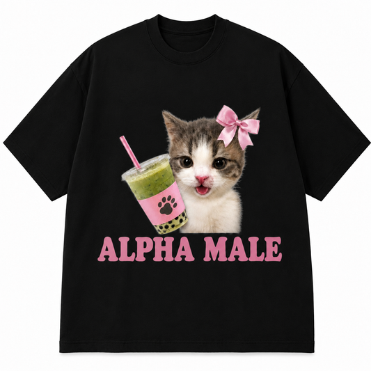 Alpha Male Oversized Tee - Black