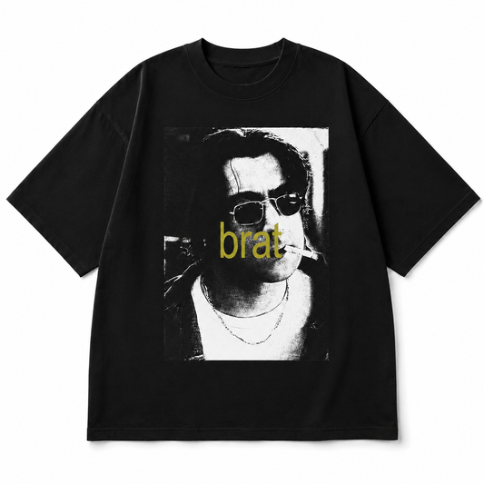 Brat Oversized Graphic Tee - Black