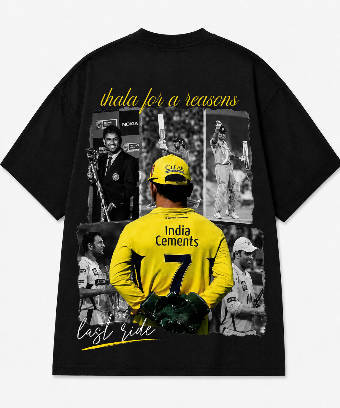 Thala For A Reason Oversized Tee - Black