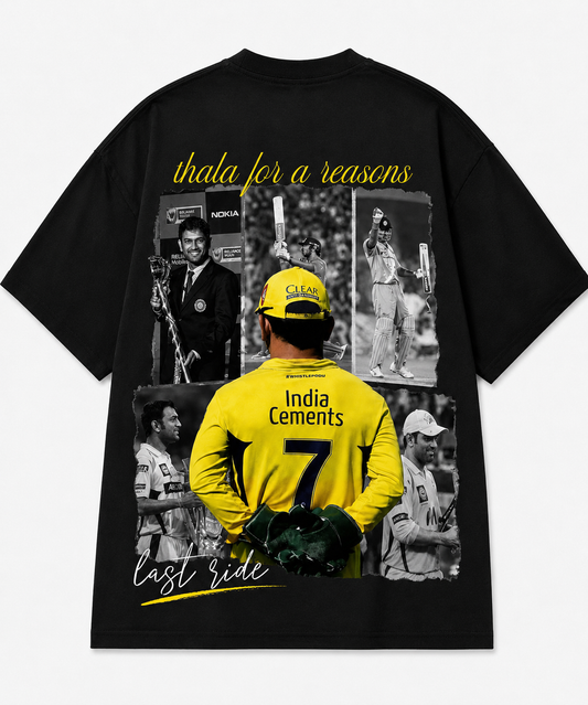 Thala For A Reason Oversized Tee - Black