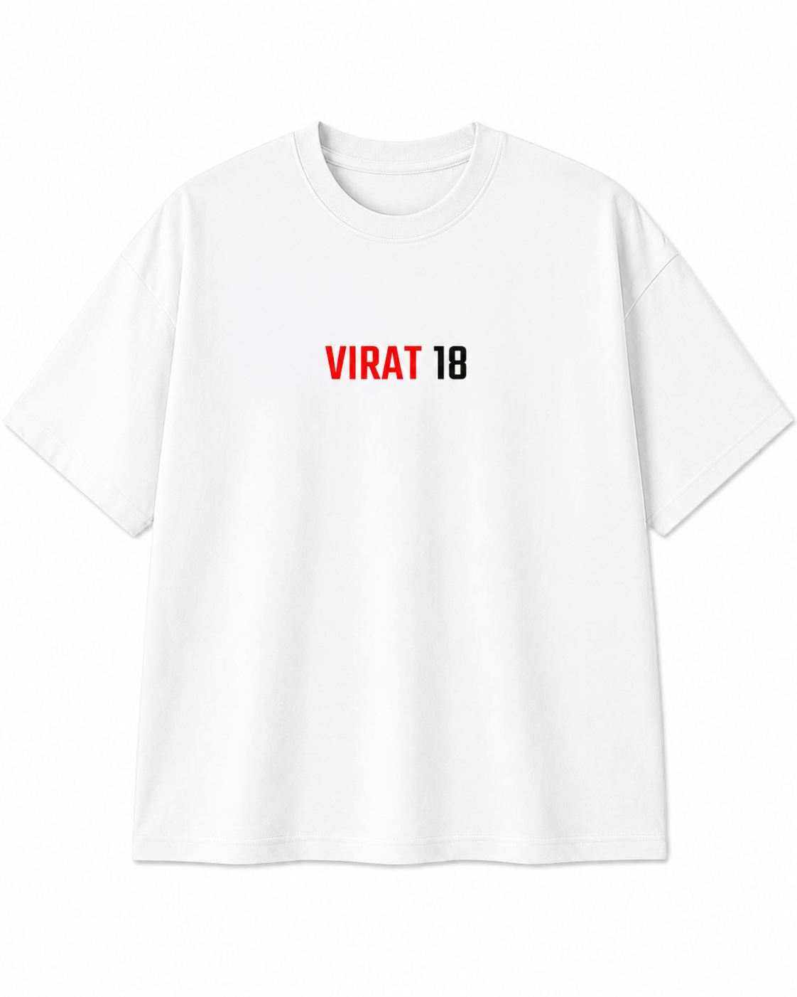 God's Plan Baby - Virat Kohli Tribute Oversized Tee - White