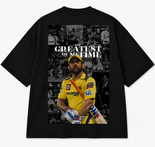 The Greatest Of All Time Oversized Tee - Black